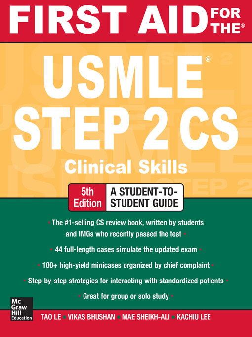 Title details for First Aid for the USMLE Step 2 CS by Tao Le - Available